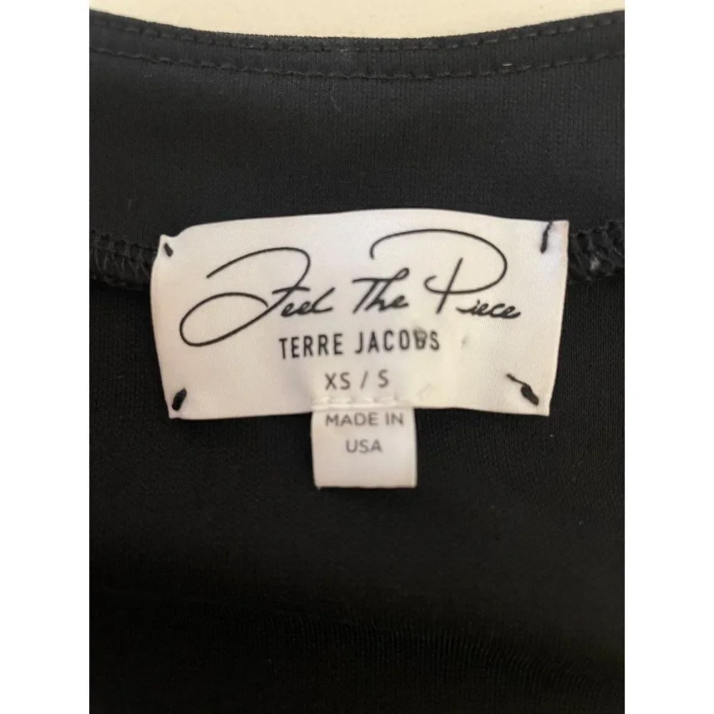 Feel the Piece Terre Jacobs Black Rue Cold Shoulder Top XS Small - Picture 5 of 5